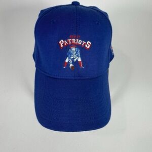 Vintage New England Patriots Hat‎ Blue Strapback The Game NCAA NFL Retro Cap L